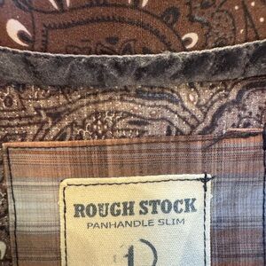 Rough Stock Panhandle Slim Western Shirt - Brown